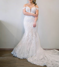 C2023-EPS vestido de novia con hombros descubiertos y talla grande