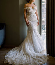 C2023-EPS vestido de novia con hombros descubiertos y talla grande