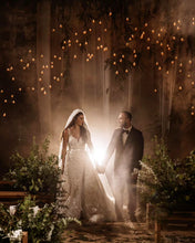 C2023-BG84P - Vestido de novia 3D sin mangas con cinturón y sobrefalda desmontable