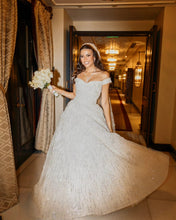 C2023-OS41H - vestido de novia formal con hombros descubiertos y cuentas
