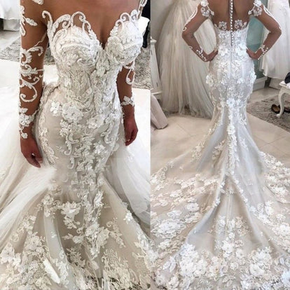 luxury flared wedding dresses C2018-LS888