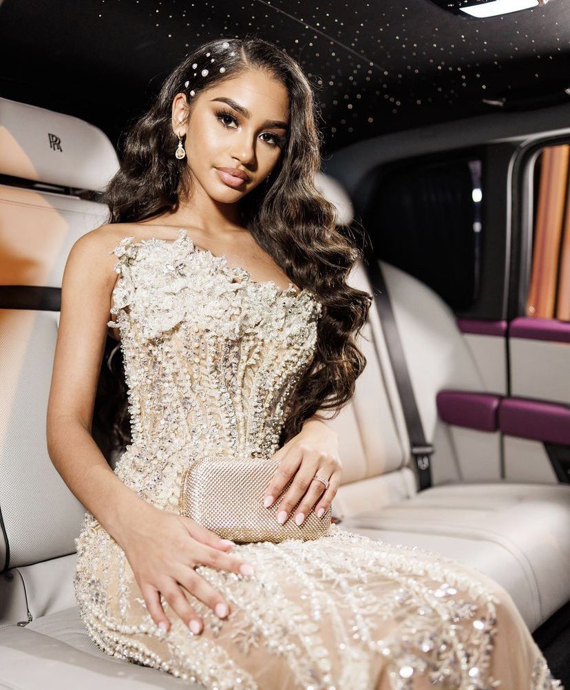 C2023-CB88P - strapless swarovski crystal beaded sheer evening gown