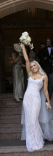 C2023-BBd3 - vestido de novia con escote redondo y pedrería