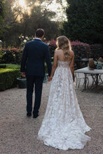 C2023-SL003H - strapless a-line lace wedding gowns