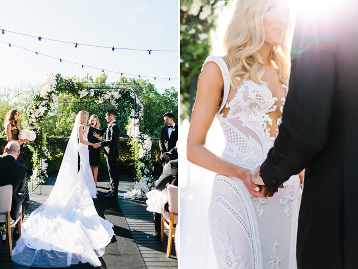 C2020-MArnold – ornate sleeveless fit-to-flare embroidered wedding gown