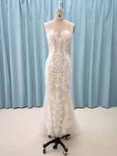C2024-YG-FS939 - sheer illusion neck embroidered wedding gown