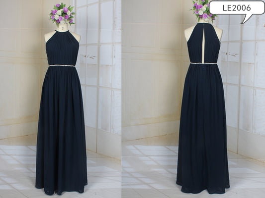 LE2006 - robe de soirée formelle taille empire style licou