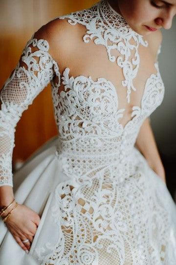 C2023-IRJC - Get an inspired version of this J’aton Couture long sleeve collar wedding gown design