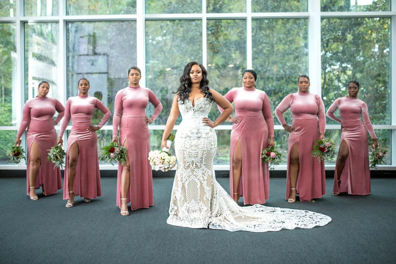 C2021-TT01 - fitted plus size strapless wedding gown with sweetheart bust line and fitted mermaid figure