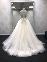 C2025-GLM2 - strapless off the shoulder beaded bodice wedding ball gown