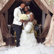 C2022-BLP577  Plus Size Fit-and-Flare wedding gown with bling