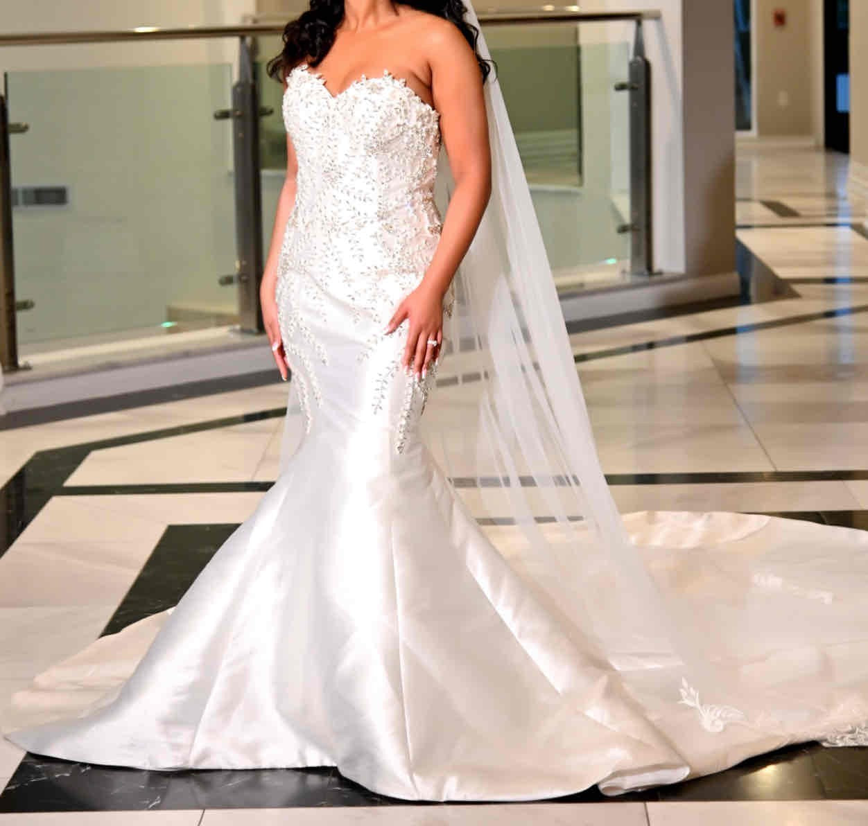 C2025-EA2922 - strapless mermaid wedding gown