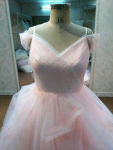 Pastel Pink Plus Size Ball Gown Wedding Dress by Darius