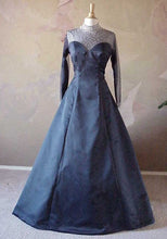 Darius Cordell style #1101bg - navy blue long sleeve formal ball gown