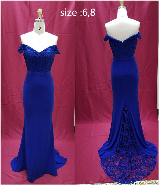 Off the shoulder evening dresses from dress Designer Darius