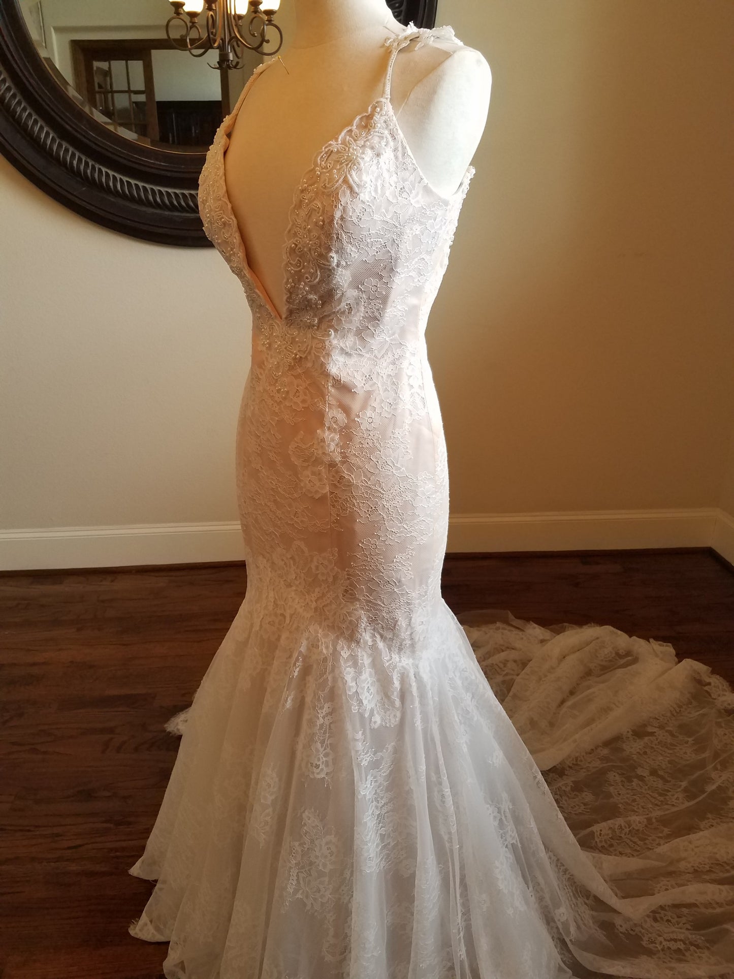 Style #C2015beck - Berta inspired wedding dress made of beaded lace