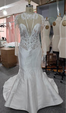 C2021-aSEllis - Inspired sheer bodice long sleeve wedding gown