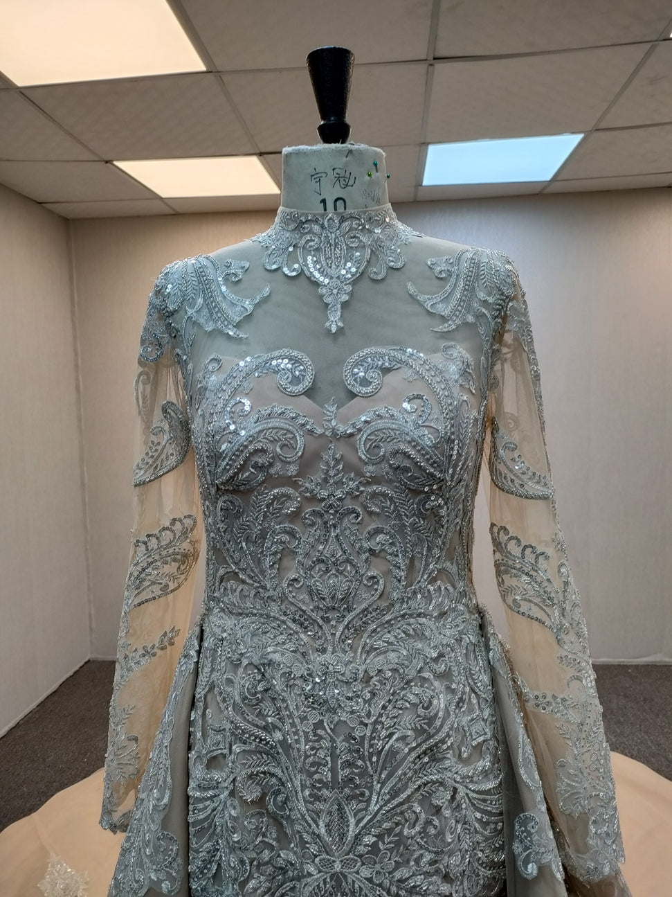 Style C2021-MHidalgo - Long Sleeve beaded embroidery wedding gown