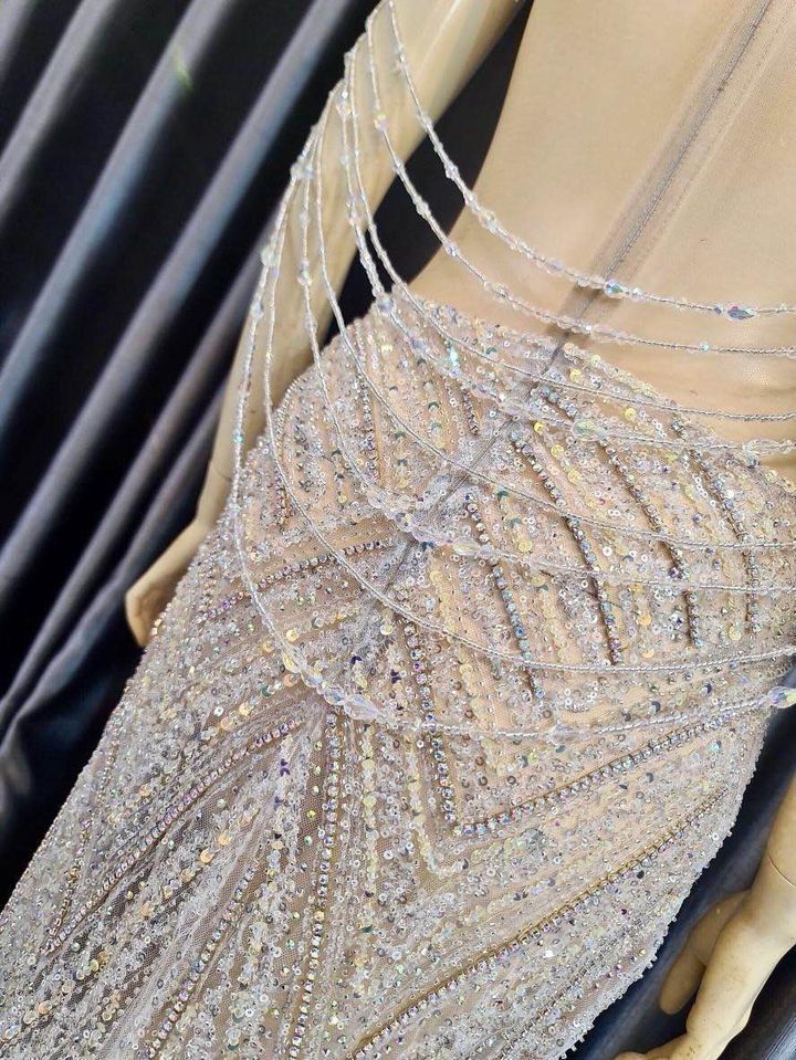 C2022-PG69 - crystal beaded and sequin competition pageant gown for sale