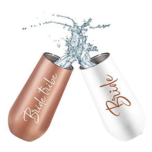 Ugiftcorner Bride Tribe Gifts Set of 8 Bride Tribe Champagne Flutes Tumbler for Bridesmaids Team Bride Women Bridal Shower Gifts Wedding Bachelorette Party Wine Tumblers Mug Cups 6 OZ