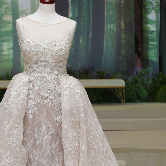 C2022-DB099 - Robe de mariée robe de bal amovible sans manches