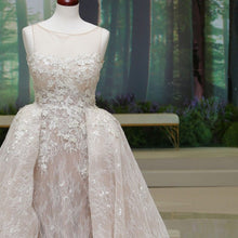 C2022-DB099 - sleeveless detachable ball gown wedding dress