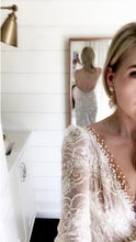 C2022-BL260 - Backless long sleeve sheer wedding gown