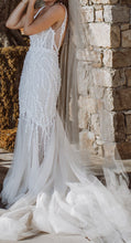 C2022-Sff771 - vestido de novia sin mangas, ajustado y con vuelo, con cuello en V