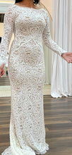 C2023-MLS44 - modest long sleeve backless wedding gown