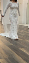 C2023-MLS44 - modest long sleeve backless wedding gown