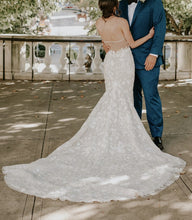 C2023-S771H - strapless beaded lace fitted wedding gown