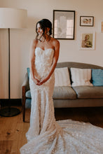 C2023-S771H - strapless beaded lace fitted wedding gown