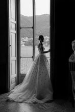 C2022-FD28 - Off the shoulder detachable skirt wedding gown