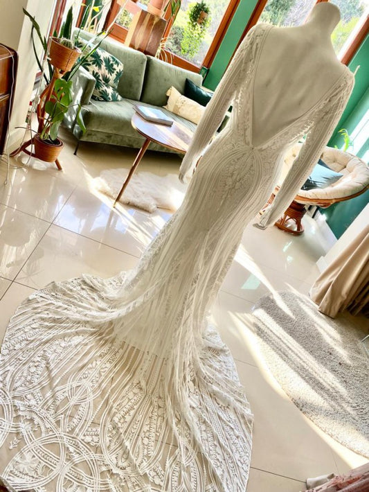 C2022-RE811 - Robe de mariée unique de style vintage