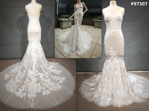 Style 97307 Replications of sexy stretch fabric wedding dresses