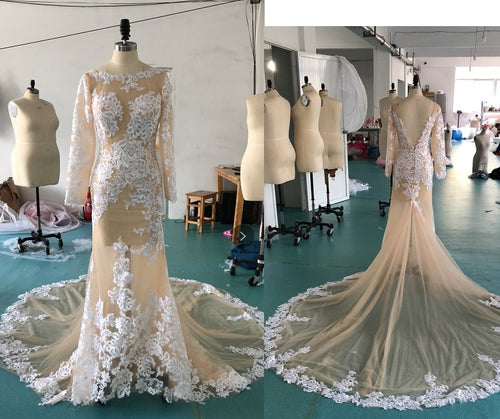 Style ST17809 - Custom Sexy Long Sleeve Wedding Dresses inspired by Berta Bridal