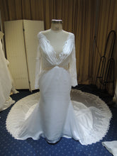 Style #C2015-KBls - Replica of long sleeve v-neck wedding gown
