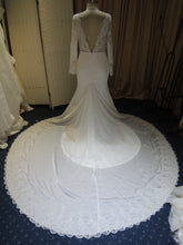 Style #C2015-KBls - Replica of long sleeve v-neck wedding gown