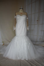 Style C2021-Shermaine - Plus Size wedding gown with sheer neck and sleeves