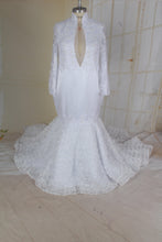 C2021-CGreen - Long sleeve plus size wedding gown