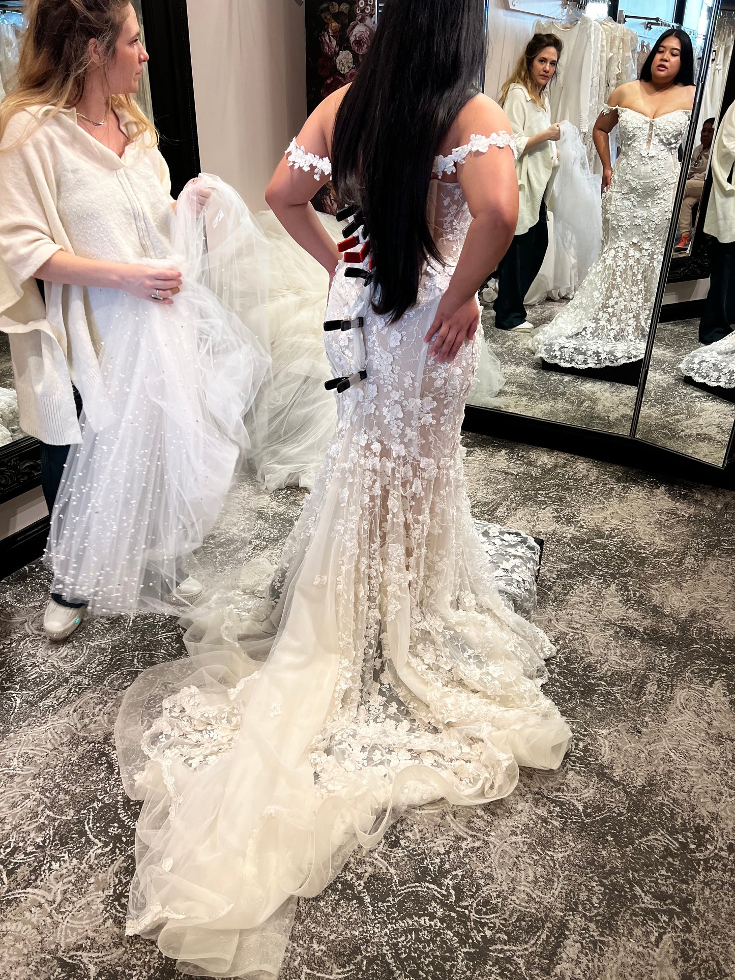 C2022-OS99 - Robe de mariée épaules dénudées grande taille 