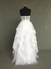 Strapless Sheer Skirt Wedding Dress