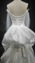 Style LK1205 - couture long sheer sleeve wedding dress inspired by the Thelma Design