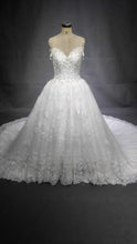 Style #C2017-toria - Off the shoulder beaded lace a-line wedding gown