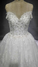 Style #C2017-toria - Off the shoulder beaded lace a-line wedding gown