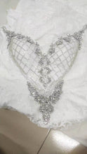 C2021-Perrline - Sleeveless swarovski crystal beaded wedding gown with detachable train