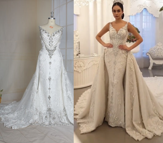 C2021-Perrline - crystal beaded wedding gown inspired by Leo Almodal
