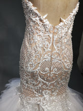 Estilo C2017hurst - Vestido de novia sin tirantes, ajustado y con vuelo, inspirado en Jaton Couture
