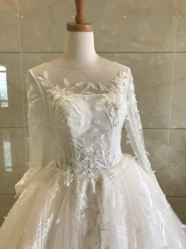 Style DOL-Y005 Long Sleeve a-line style wedding gown for SALE