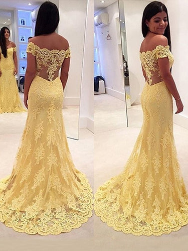 C2021OSL3 - Off the shoulder sheer lace wedding gown